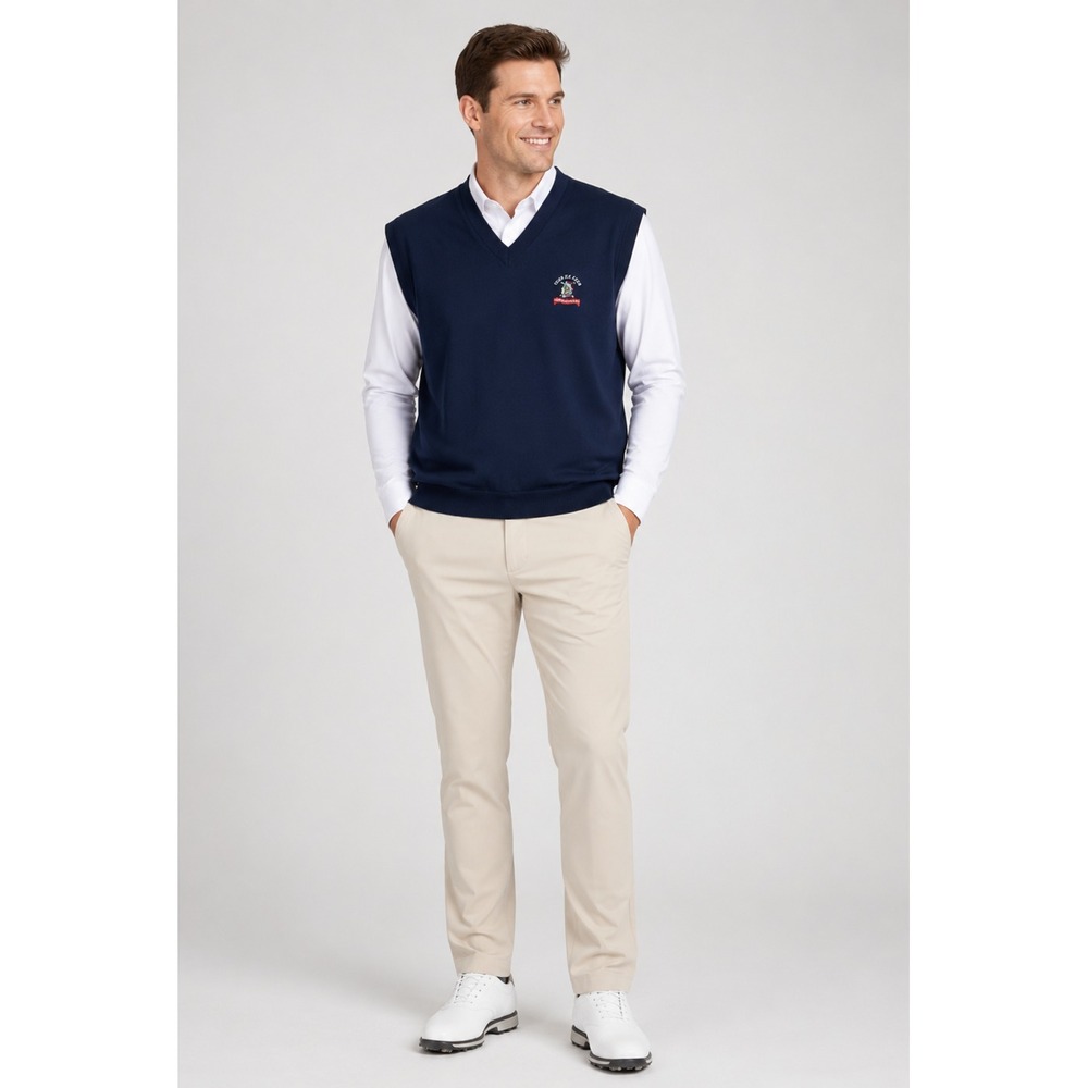 Cutter & Buck Golf Vest S Navy Blue Polyester 104th US Open Shinnecock Hills